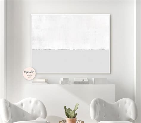 Minimal Grey And White Canvas Wall Art Abstract Art Large Etsy
