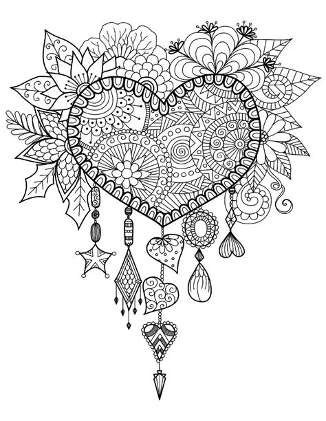 The artists of artlicensingshow.com are excited to share with you their holiday coloring book sampler. Heart dreamcatcher | Zen and Anti stress - Coloring pages ...