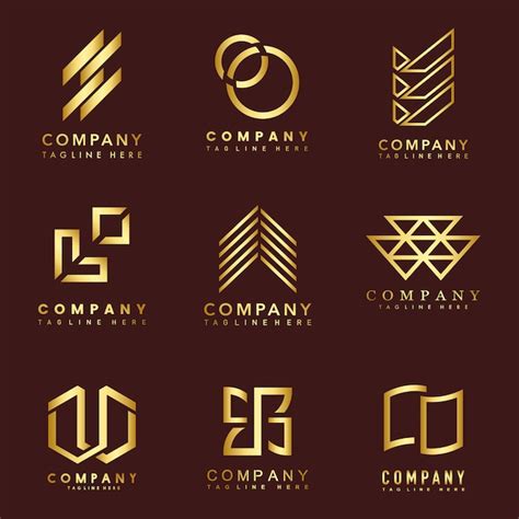 Conjunto de vector de ideas de diseño de logotipo de empresa Vector