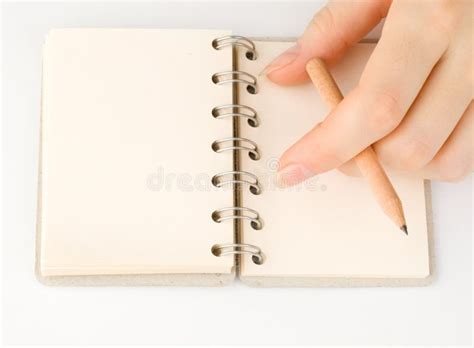 Hand And Notepad Stock Photo Image Of Paper Business 18076988