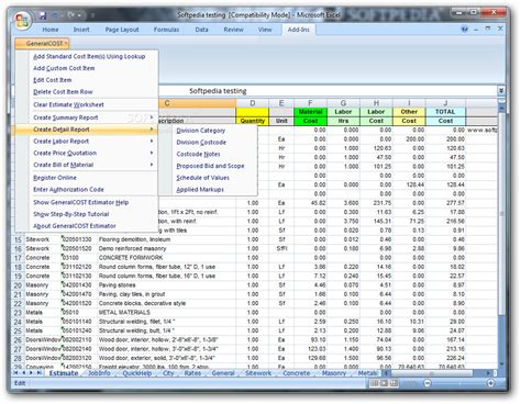 General construction cost estimating software for excel. General Cost Estimator for Excel Sheet
