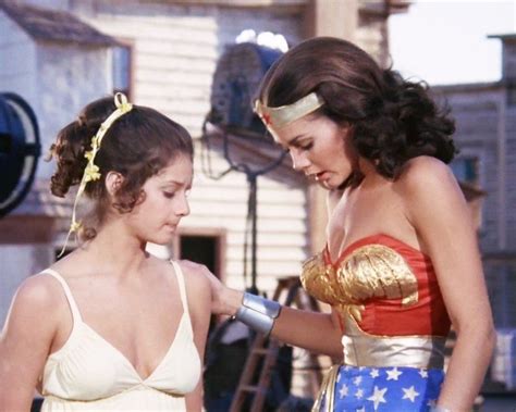 Debra Winger Lynda Carter Wonder Woman Glossy Rare X X Photo