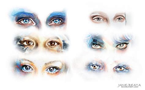 Watercolor Eyes Compilation I By Jane Beata On Deviantart
