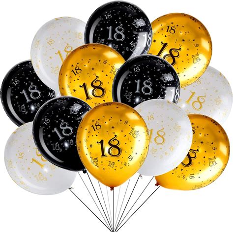 45 Piece 12 Inch 18th Birthday Party Latex Balloons