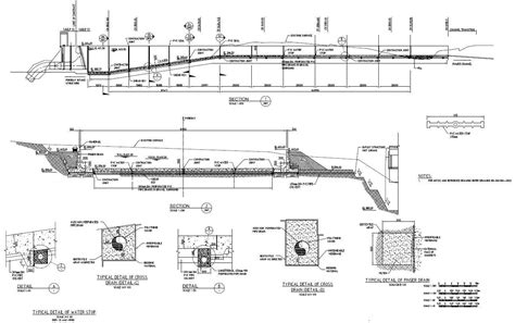 Typical Detail Of Water Stop Dam Construction Section Design Pdf File