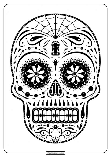 Printables Sugar Skull Coloring Pages