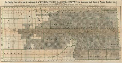 Map Showing Surveyed Portion Of Land Grant Of Northern Pacific Railroad