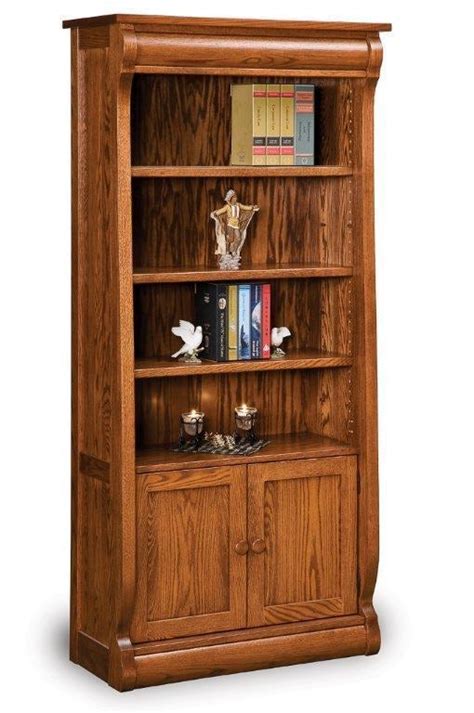 Solid Wood Old Classic Sleigh Bookcase From Dutchcrafters Amish