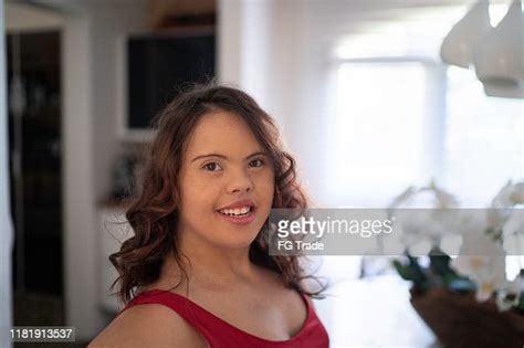 Portrait Of Special Needs Girl At Home High Res Stock Photo Getty Images
