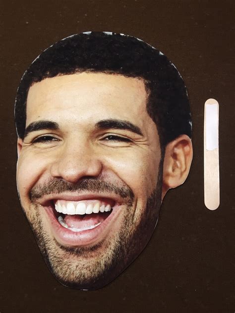 Drake Smiling Big Face Cut Out Drake Fathead Mask Etsy