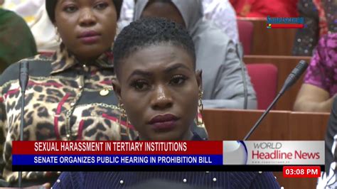 senate organizes public hearing sexual harassment prohibition bill youtube