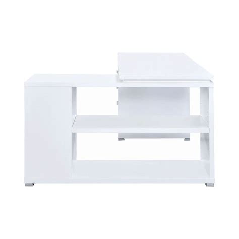 Buy Online Contemporary L Shaped Office Desk With 3 Drawers And Shelves