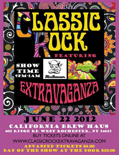 Classic Rock Extravaganza Gig Concert Poster Design Band Posters