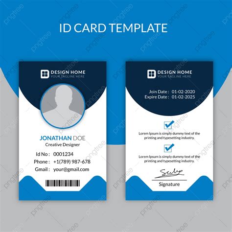 Modern Id Card Design Template Template Download On Pngtree