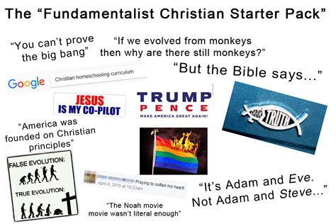 Christian Fundamentalist Starter Pack Starterpacks