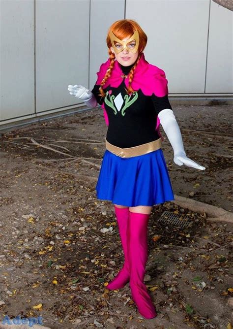 Superhero Anna Frozen Halloween Costumes For Women