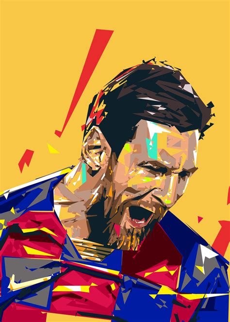 Messi Pop Art Poster Design Football Dessin Lionel Messi Messi