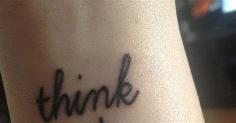 Think Postive Ink Tattoo On Wrist World Amazing Tattoos