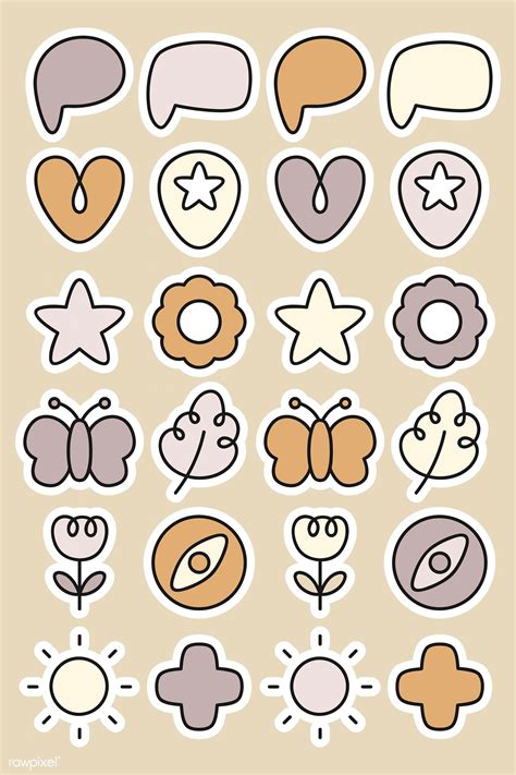 Cute Planner Sticker Vector Collection Free Image By