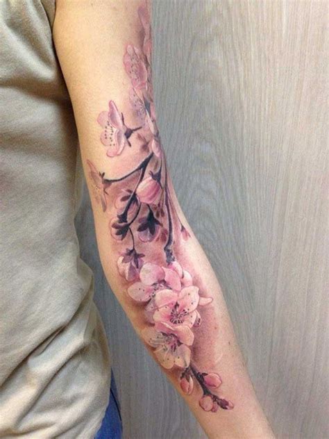 Cherry Blossom Sleeve Tattoo Tattoo Ideas And Inspiration Floral