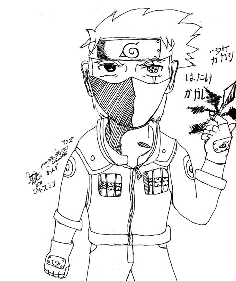 Hatake Kakashi Coloring Page By Prettykitty1995 2007 On Deviantart