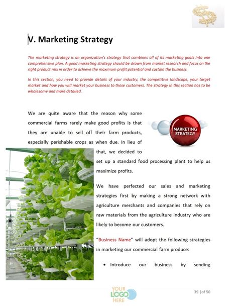 Agriculture Business Plan Template Sample Pages  Black Box Business Plans