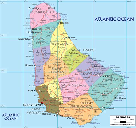 Barbados Mapas Geogr Ficos De Barbados Enciclop Dia Global