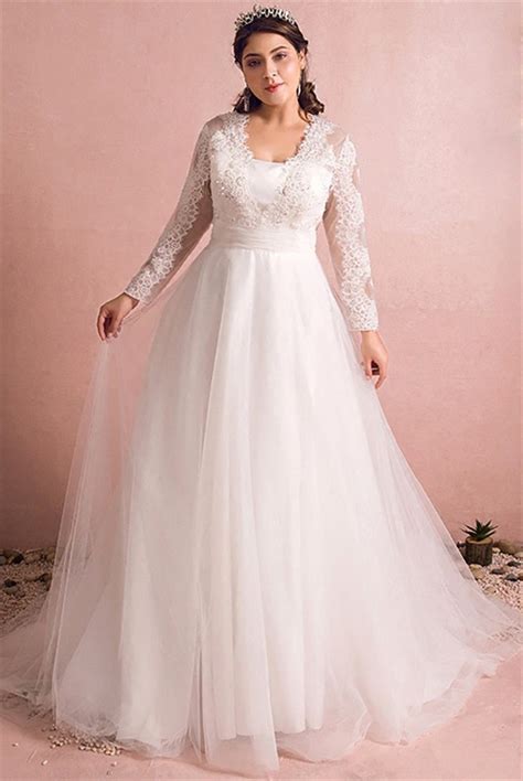 great plus size lace wedding dresses of the decade don t miss out preownedwedding1