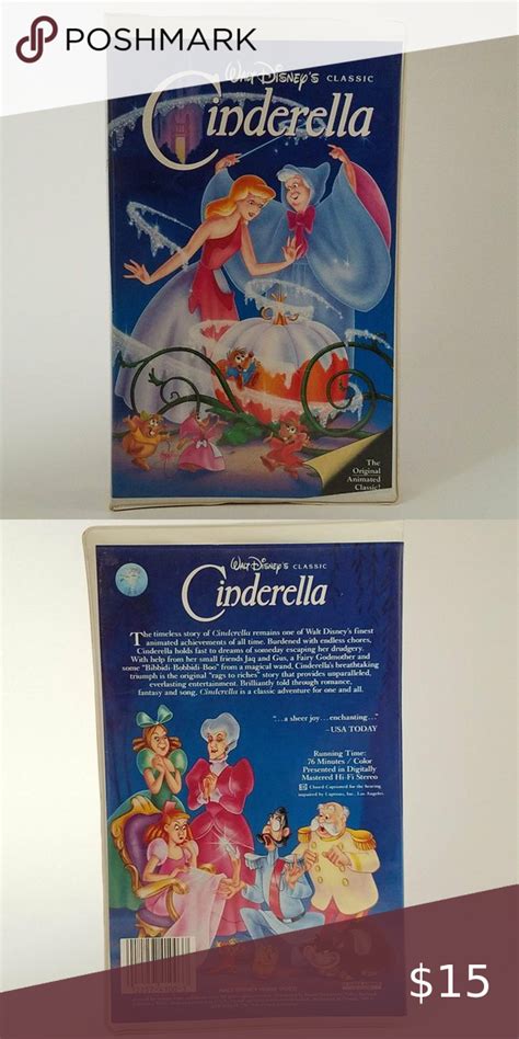 Walt Disney Classic Cinderella Vhs Walt Disney Cinderella A Cinderella Story Walt Disney