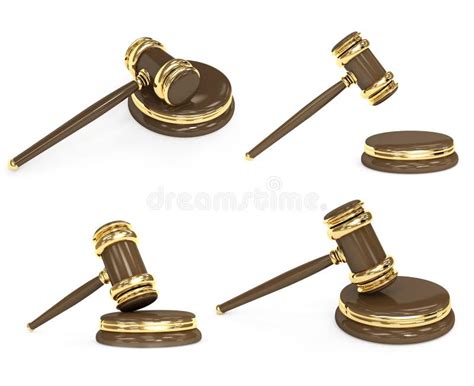 Symbol Of Justice Judicial 3d Gavel Stock Illustration Illustration