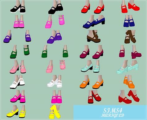 Mary Jane Shoes Solid Colors At Marigold Sims 4 Updates