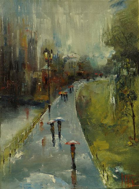 Summer Rain By Pavel Filin 2020 Painting Oil On Canvas Singulart