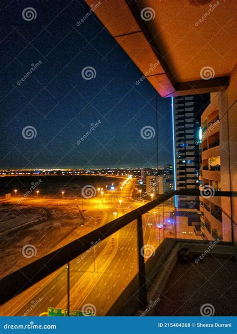 A Breathtaking View Of A Balcony In A Dubai Flat Stock Photo Image Of