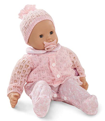 Gotz Maxy Muffin Bald Baby Doll With Blue Sleeping Eyes In Pink