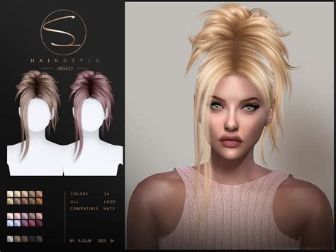 The Sims Resource Updo Hairstyle Kate060423