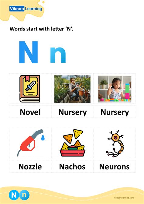 Download Words Start With Letter N Worksheets