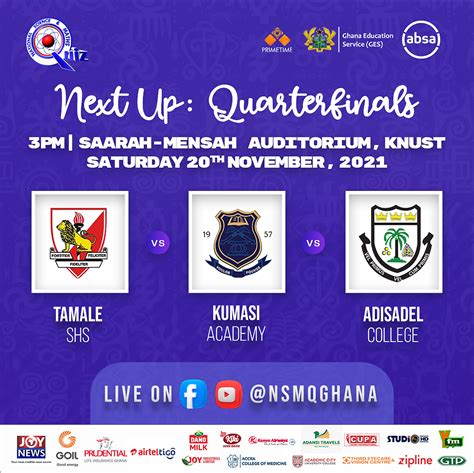 Nsmq 2021 Confirmed Quarterfinal Stage Contests