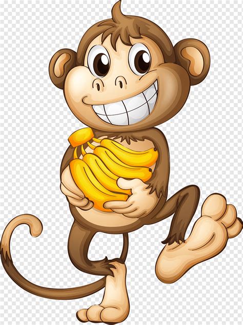 Monkey Banana Cute Monkey Mammal Animals Cat Like Mammal Png Pngwing