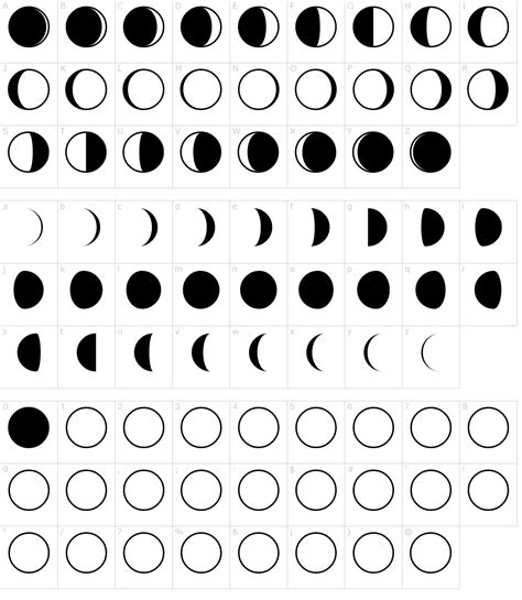Moon Phases Font Download