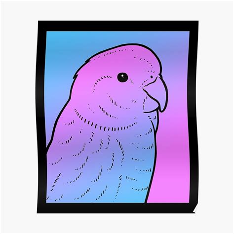 Vaporwave Parakeet Aesthetic Pastel Goth Parrot Poster By