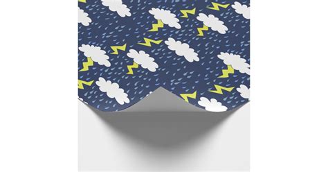 Rain Storms Thunder Clouds Wrapping Paper
