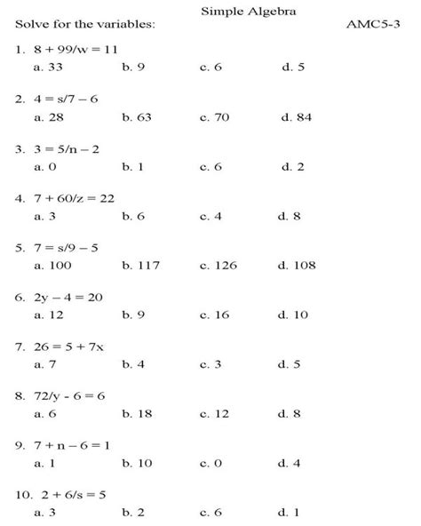 This selection of worksheets provides students with practice worksheets for all forms of algebra. algebra i worksheets