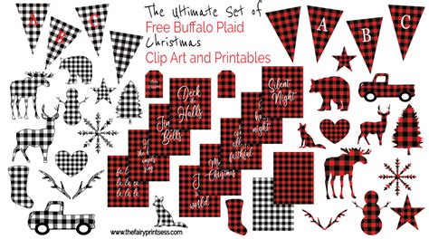 Free Buffalo Plaid Christmas Printables Printable Templates
