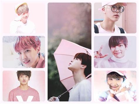 Bts Editcollage ~ Baby Pink Aesthetic Armys Amino