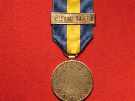 Full Size Eu Medal With Eutm Mali Clasp Replacement Medal Hill