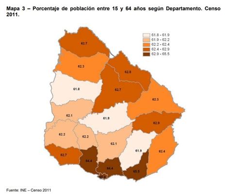 Mapa Población Entre 15 Y 64 Años Uruguay