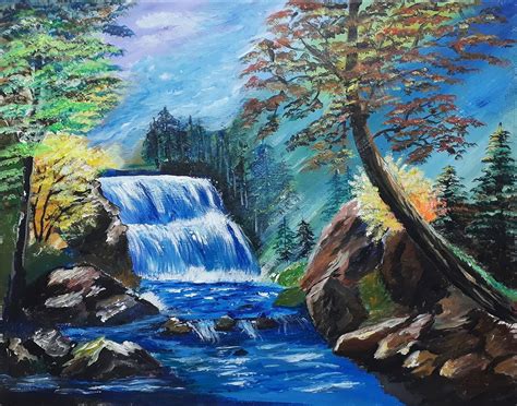 Original Acrylic Painting Of A Glorious Landscape With A