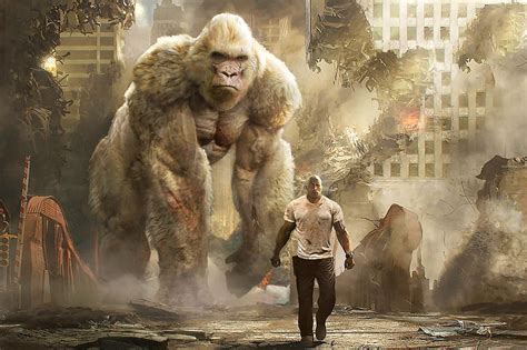 1920x1080px 1080p Free Download Rampage Dwayne Johnson With George