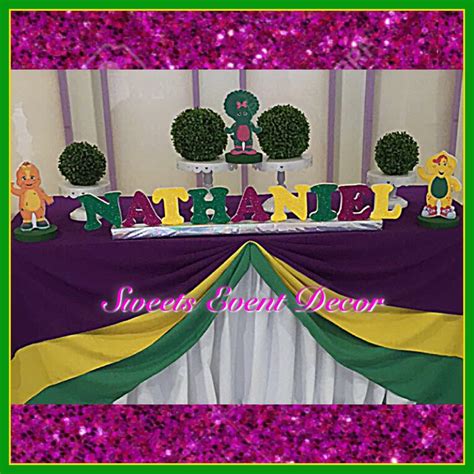 Barney Theme Decoration By Sweets Event Decor Backdrop Printed