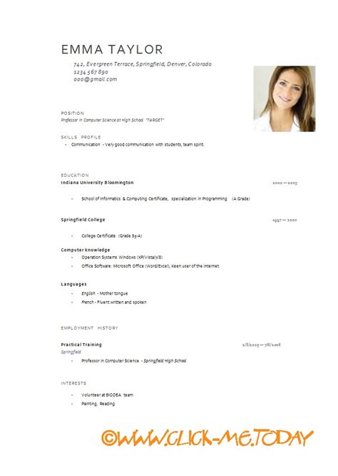 How to write a curriculum vitae (cv) for a job in 2021. CV NEW GRADUATES PHOTO - CV TEMPLATE DOC WORD PDF